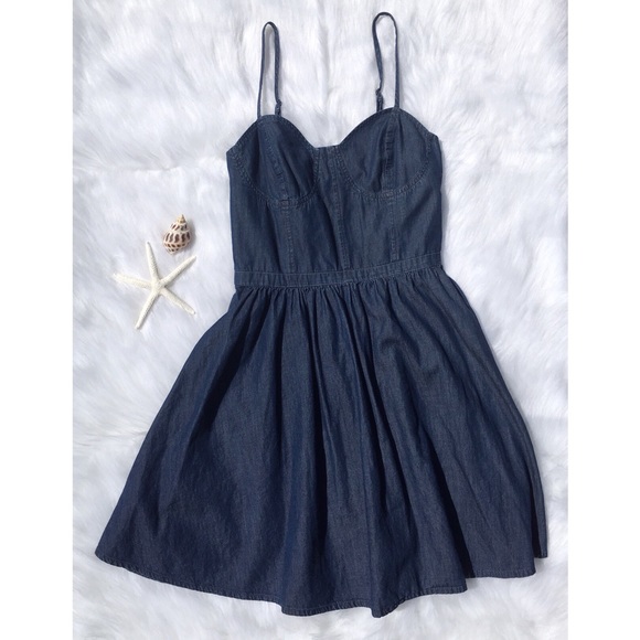 LC Lauren Conrad Dresses & Skirts - lc lauren conrad | spaghetti strap denim dress